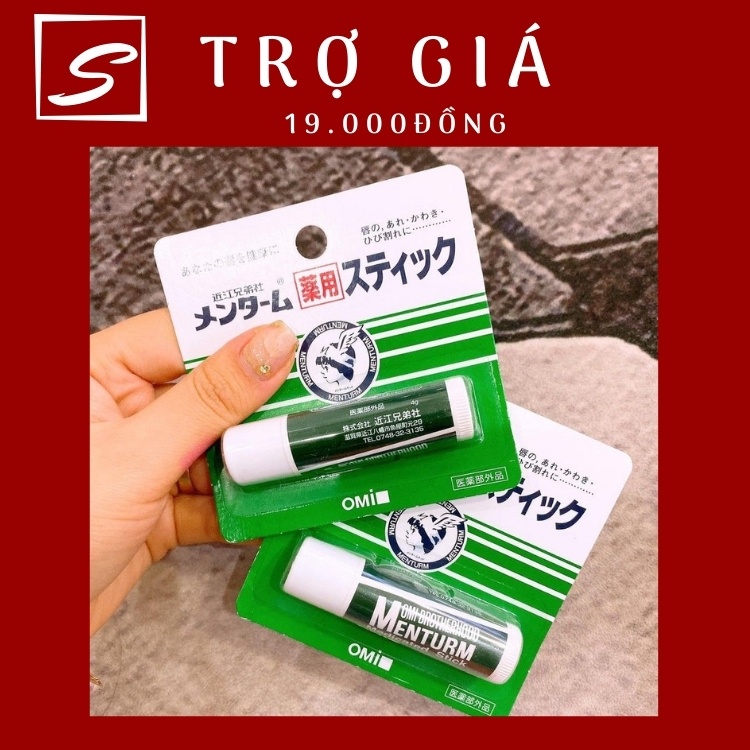 Son dưỡng môi Omi Menturm chống môi khô nứt nẻ. | BigBuy360 - bigbuy360.vn