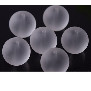 1kg hạt đá thủy tinh màu trắng mờ size 8-10-12mm