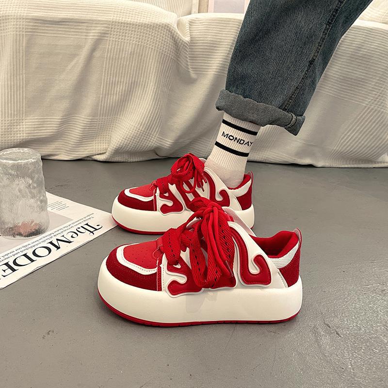 Giày thể thao Renben vải đế dày thoáng khí phong cách mùa hè Hong Kong 2022 mới dễ phối đồ cho nữ