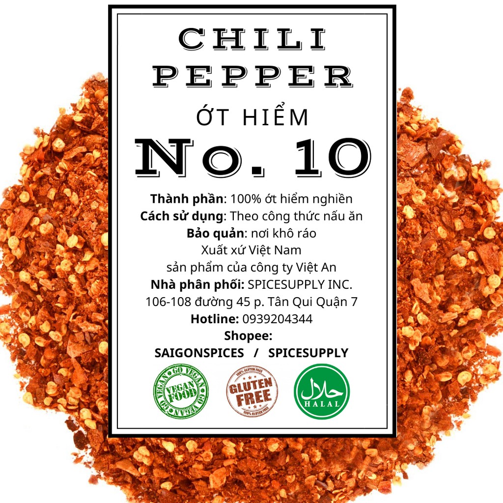10kg Chili Flakes - Ớt vẩy