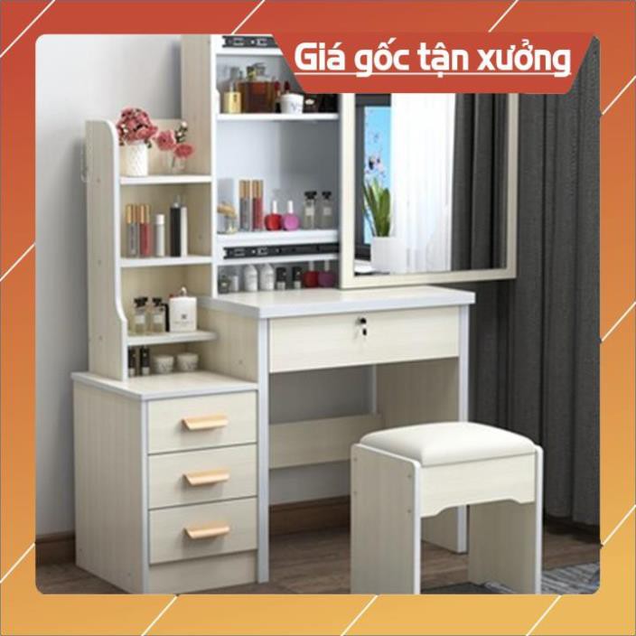 💥HÀNG CÓ SẴN💥Bộ bàn trang điềm kèm gương và ghế cao cấp - Bàn phấn kèm tủ nhiều ngăn