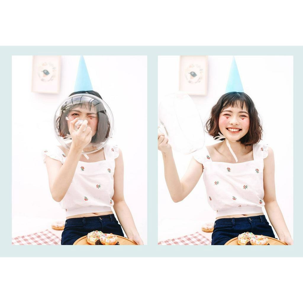 Pass áo hai dây hoa trắng Koibito của Bleubird