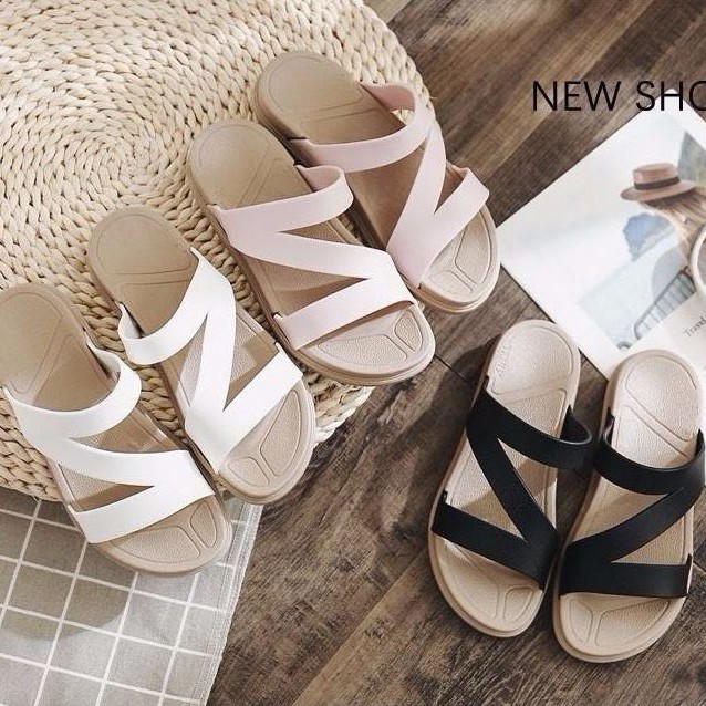 Dép nữ đẹp sandal nữ thời trang đế bệt 3cm cao cấp DN32