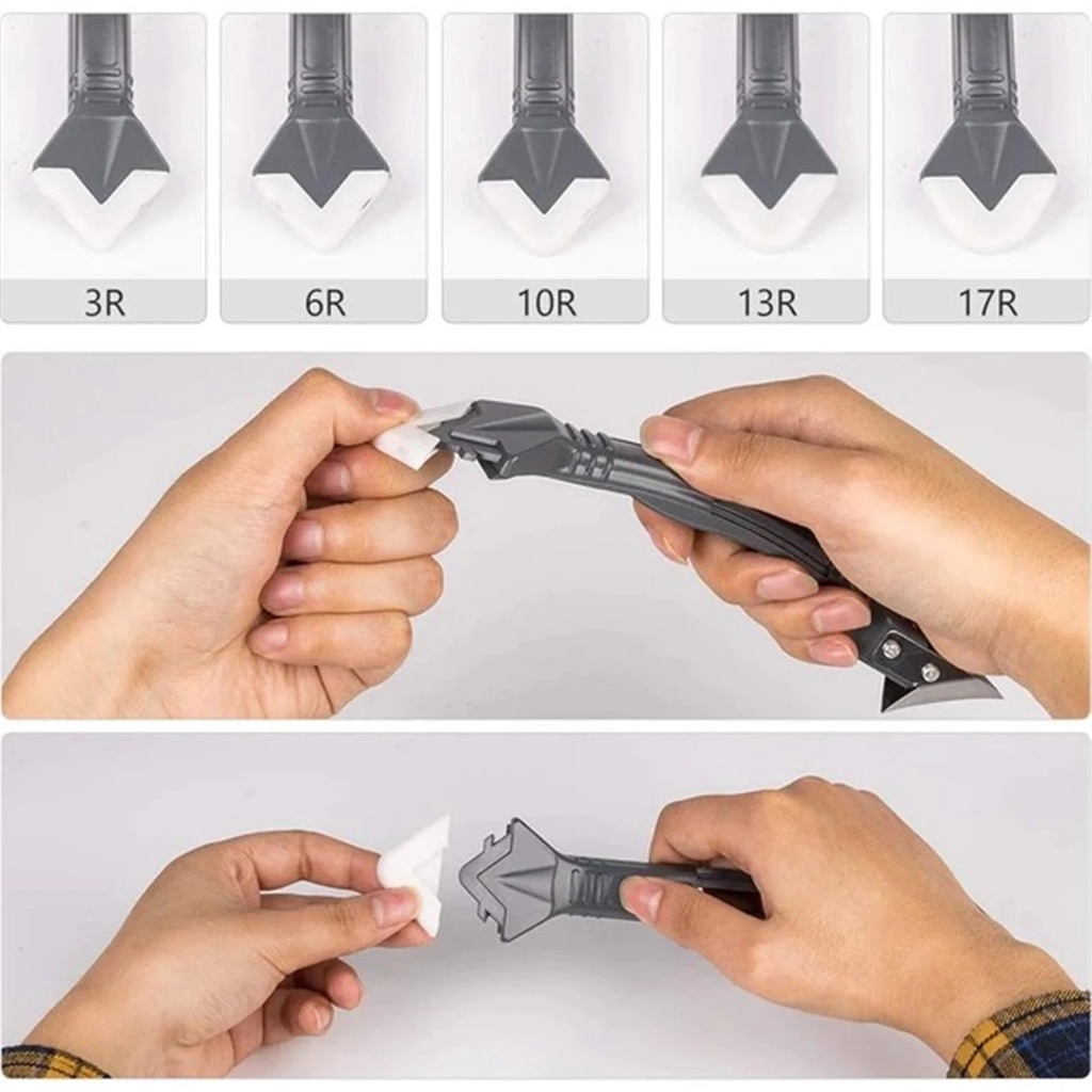 Bộ dụng cụ cạo keo bằng silicone 3 trong 1 tiện dụng