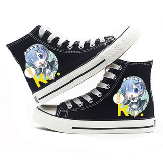 Giày Thể Thao Cổ Cao Anime Re: Zero Rem - Ram