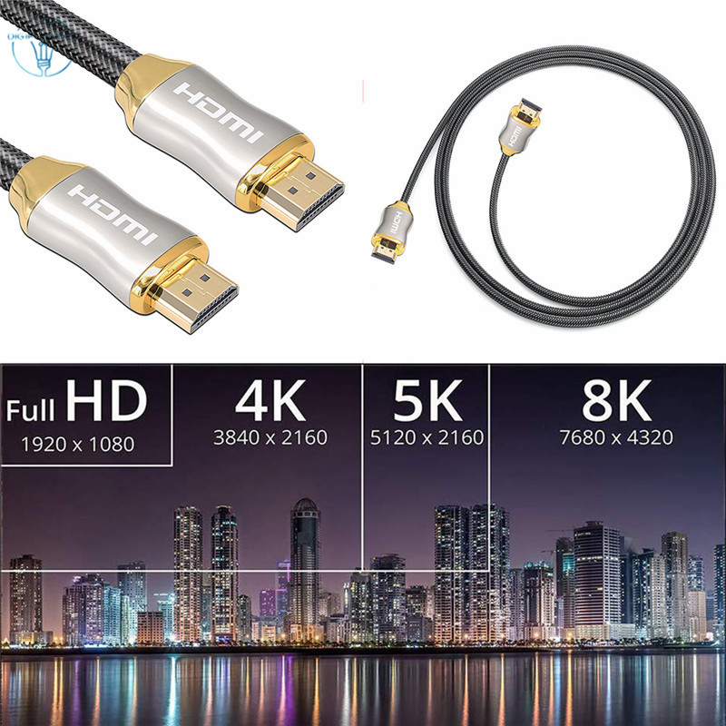 Cáp HDMI 2.1 8k 60Hz 4K 120hz tốc độ cao 48gbps 8K thích hợp cho TV PS4 PC
