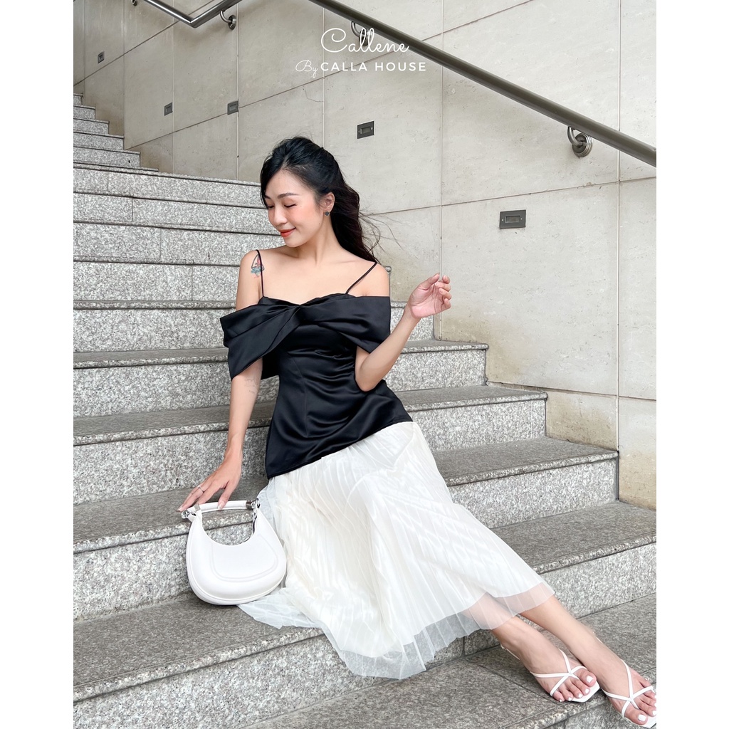 Áo bẹt vai 2 dây peplum phù hợp dự tiệc đi chơi Callene (L1700)