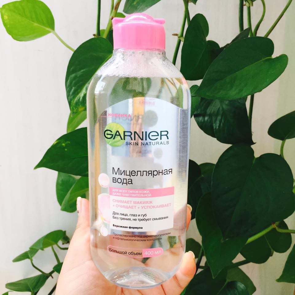 Tẩy Trang Garnier Hồng  400ml Nga Đức Pháp