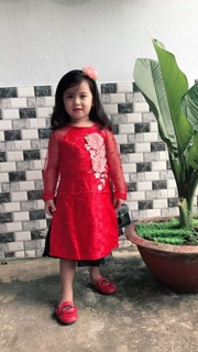 vải gấm may váy và áo dài