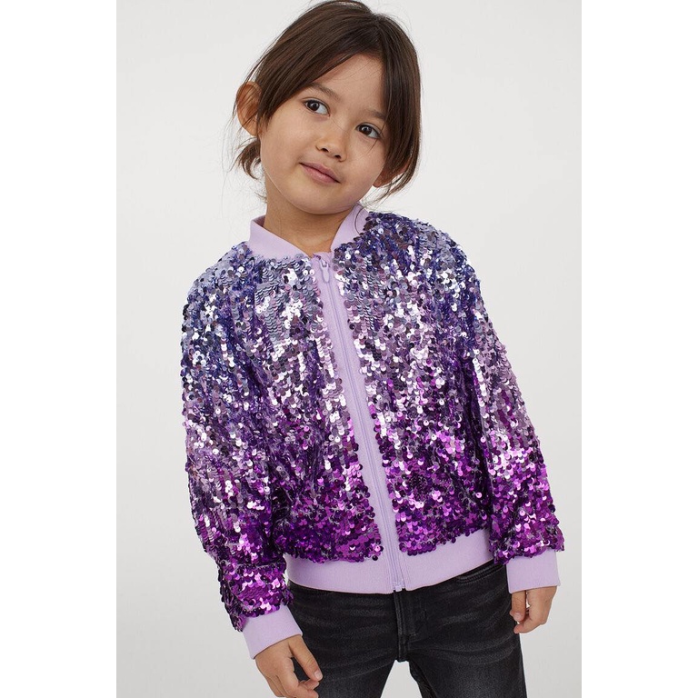 A436 - Áo khoác sequin Hm bé gái