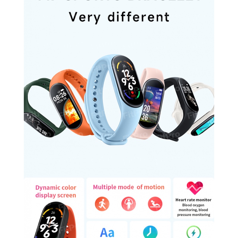 Đồng Hồ Thông Minh Xiaomi M7 IP67 Bluetooth 5.0 2022 Chống Thấm Nước M6 M5 M4 M3 Chuyên Dụng