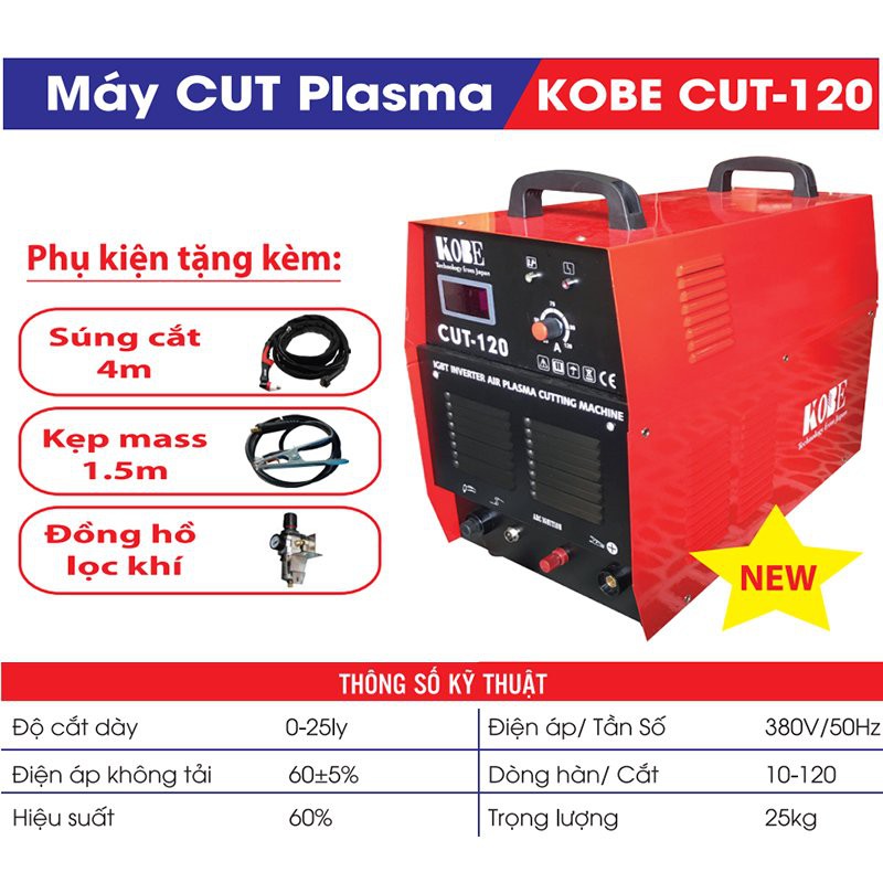 MÁY CUT PLASMA KOBE CUT-120 - Hàng Chính Hãng 100%