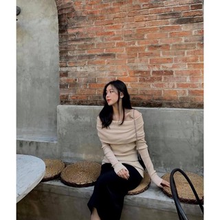 Áo len hở vai hàng qc