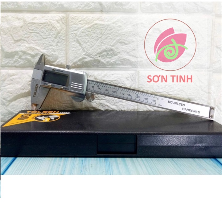 Thước kẹp điện tử MÀN HÌNH SỐ TOLSEN 35052 35053 chất liệu nhựa hoặc thép