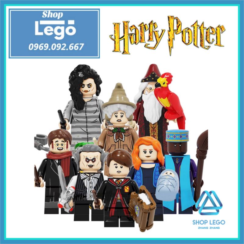 Xếp hình Harry Potter - Kingsley Shacklebolt - Dumbledore - James Potter - Lily Potter Lego Minifigures POGO PG8286