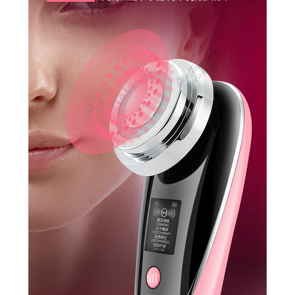 Máy mát xa mặt massage mặt chăm sóc da mặt trẻ hoá da mặt ion làm sạch da mặt chăm sóc vùng mắt