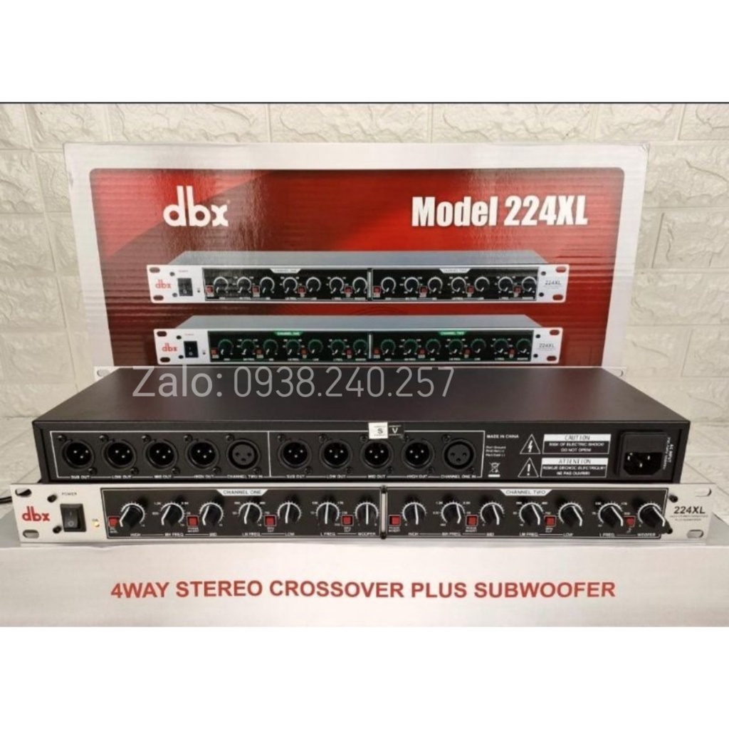 Thiết bị cắt tần số sub crossover dbx 224xl hàng loại 1 - DBX 224 XL