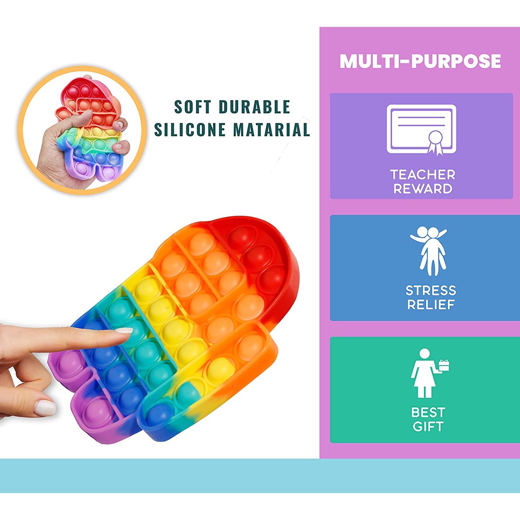 Đồ chơi nhấn bong bóng cầm tay giúp giảm căng thẳng tiện dụng