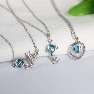 Dây chuyền mặt đá sapphire xanh dương sang trọng