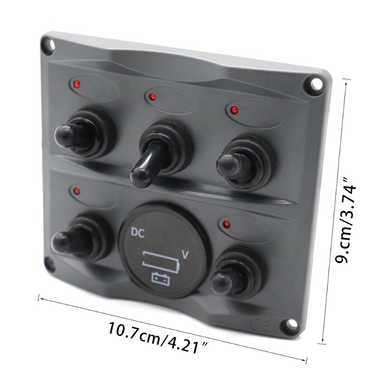 Bảng Điều Khiển Công Tắc Bật Lửa Với 5 Nút Đèn Báo Hiệu Dành Cho Tàu Thuyền