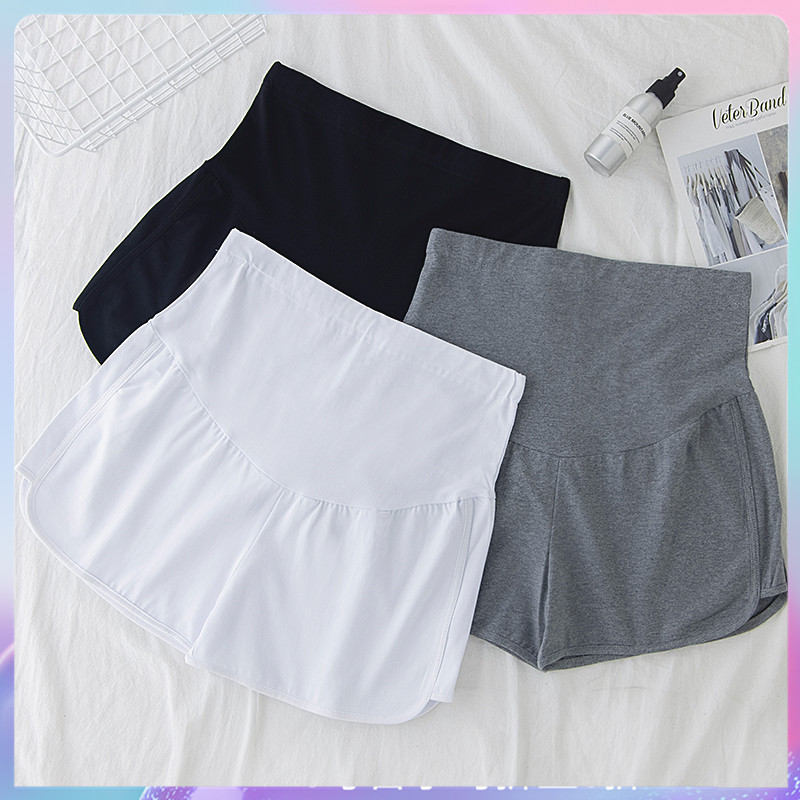 Quần Short Thể Thao Lưng Thấp Dáng Rộng Thời Trang Cao Cấp Dành Cho Bà Bầu