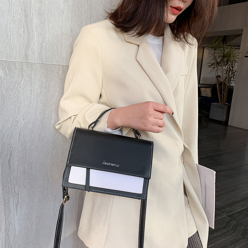 Túi xách JASMIN NOIR bằng da PU có tay cầm thời trang phong cách thường ngày cho nữ