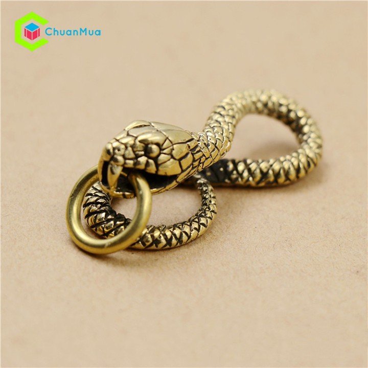 Móc khóa Bằng Đồng Rắn Phong Thủy Chiêu Tài Vệ Chủ