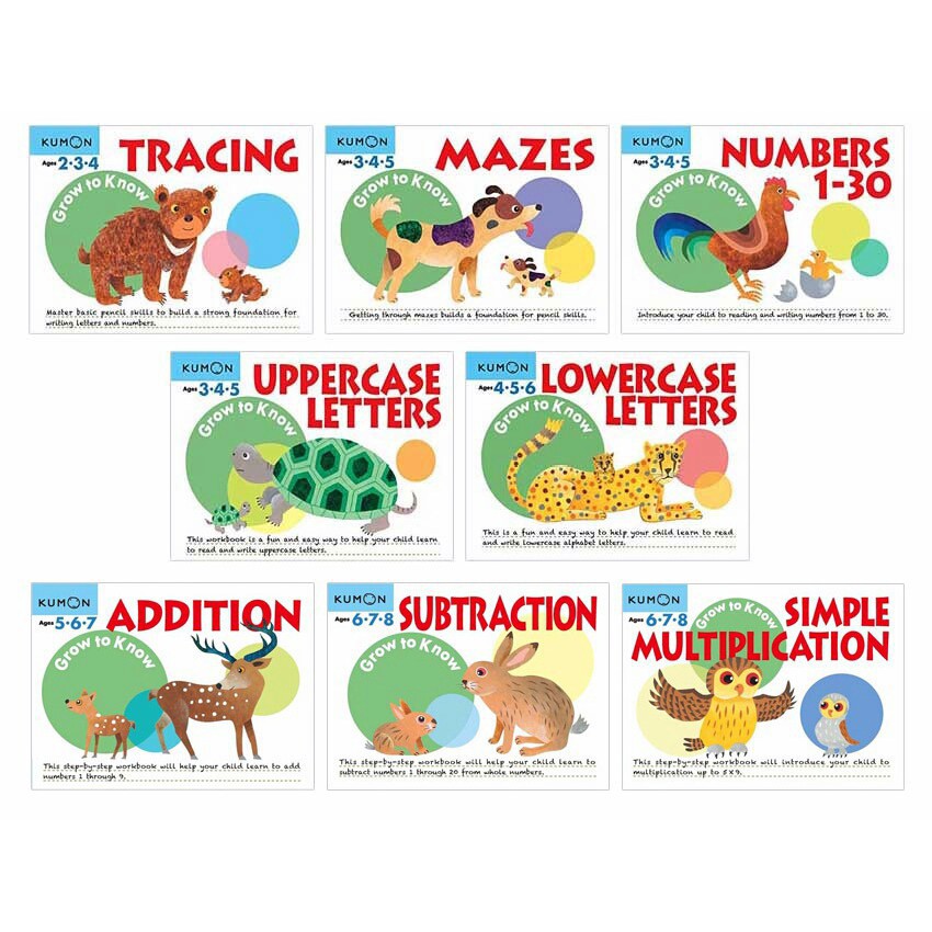 Bộ Kumon rèn luyện tư duy dành cho bé từ 02 đến 08 tuổi