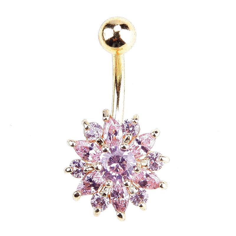 Khuyên Rốn Hình Bông Tuyết Đính Đá Lấp Lánh