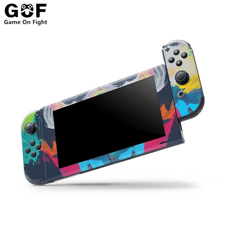 Miếng dán trang trí công tắc máy chơi game Nintendo Switch chống bụi chống trầy xước họa tiết Super Mario dễ thương