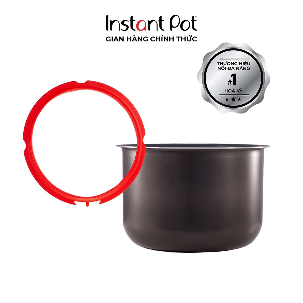 Combo Nồi áp suất điện đa năng Instant Pot Duo 60 (5.7 lít) kèm lòng nồi chống dính phủ Ceramic và gioăng thay thế