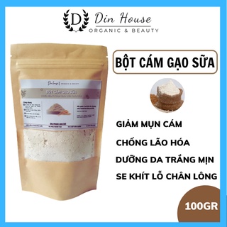 Bột cám gạo nguyên chất Organic dưỡng da trắng mịn mờ vết thâm bột đắp mặt nạ thiên nhiên DIN HOUSE