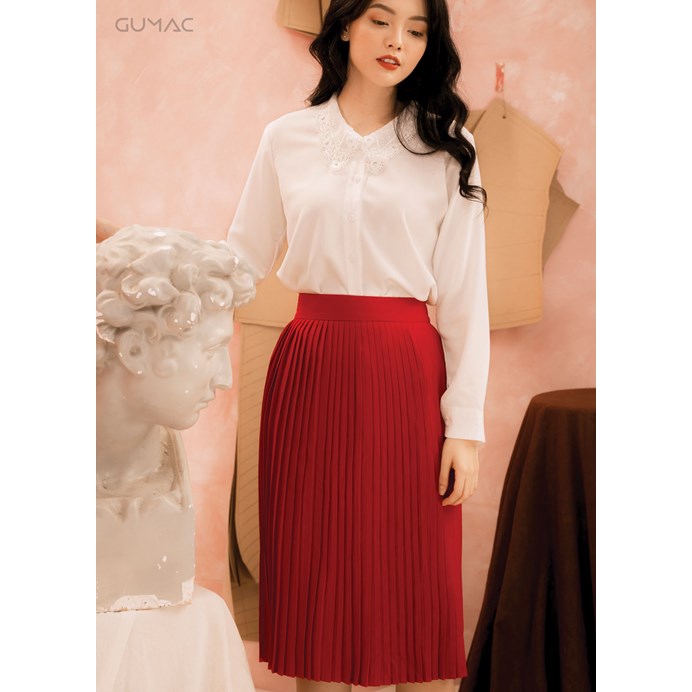 [Mã WA24SEA giảm 15% đơn 99K] Chân váy dập ly GUMAC CV22029 | BigBuy360 - bigbuy360.vn