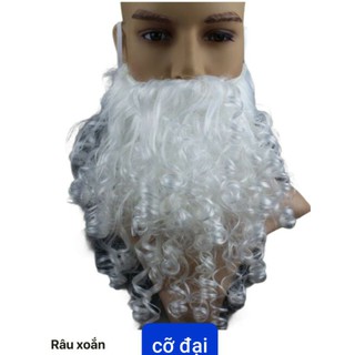 BỘ RÂU XOẮN ÔNG GIÀ NOEL SỢI CƯỚC MỀM MẠI
