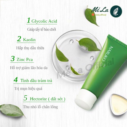 [ Nội Địa Đài ] Sữa rửa mặt tràm trà đất sét Naruko Clay Mask and Cleanser 3 in 1 | BigBuy360 - bigbuy360.vn