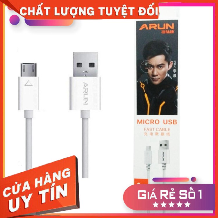 [CHẤT LƯỢNG SỐ 1]  Cáp sạc Arun MicroUSB dành cho Các Dòng Android dài 1m,Dây Chính Hiệu Sạc Nhanh, ít Lỗi