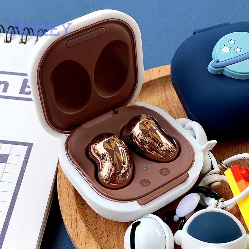 Samsung Galaxy Buds Live / Buds Pro / Buds 2 / Buds + Plus Bộ vỏ bảo vệ hộp sạc tai nghe kèm móc khóa cho