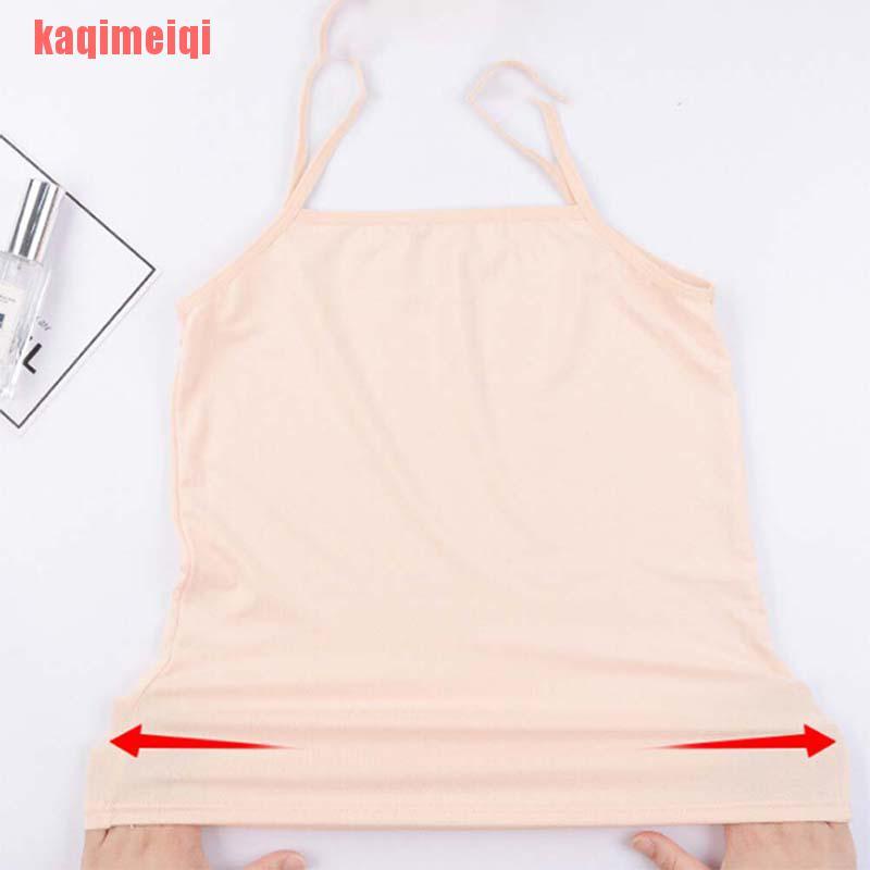 Áo Tank Top Hai Dây Cổ Tròn Màu Sắc Trơn Thời Trang Cho Nữ