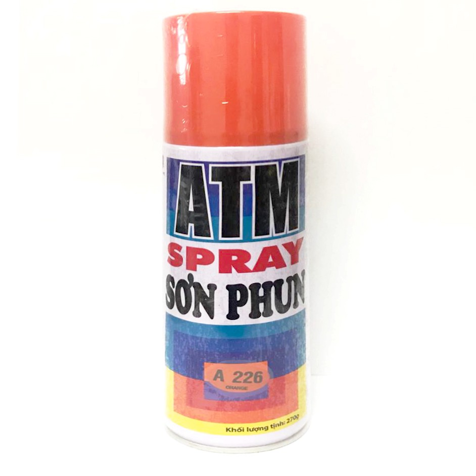 Sơn xịt ATM, sơn phun ATM Spray, trang trí xe máy, màu cam A226– GreenNetworks