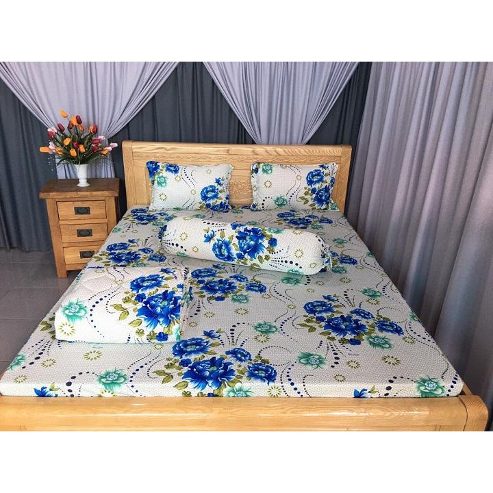 Bộ Drap Thun Hàn Quốc Mát Lạnh { 4 món }