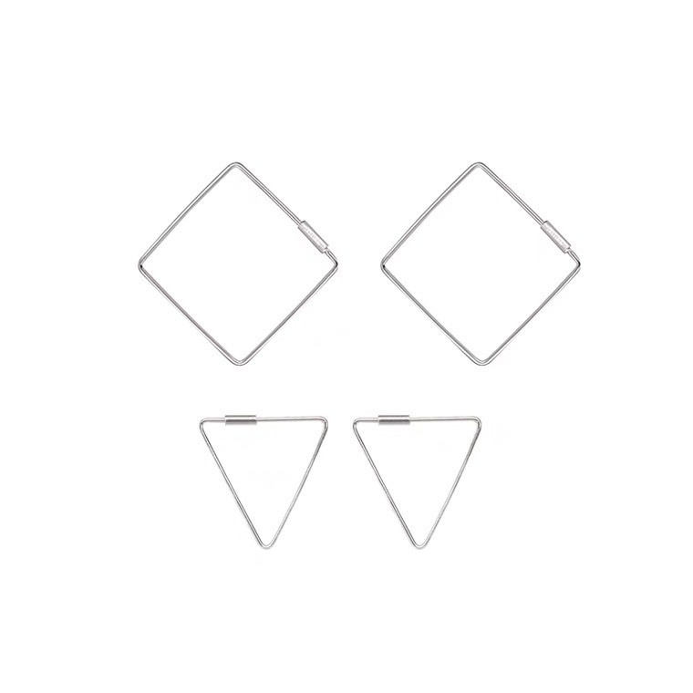 Khuyên Tai Bạc Dreamsilver Tam Giác Cá Tính KT006