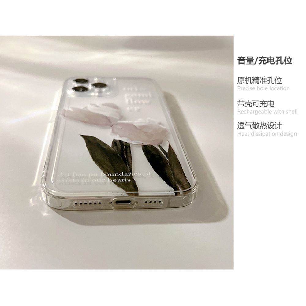Ốp Điện Thoại Silicon Dẻo In Họa Tiết Hoa Xinh Xắn Cho iphone 14 pro 14 promax 11 12 pro max 13 / 6 / 7 / 8plus / X max
