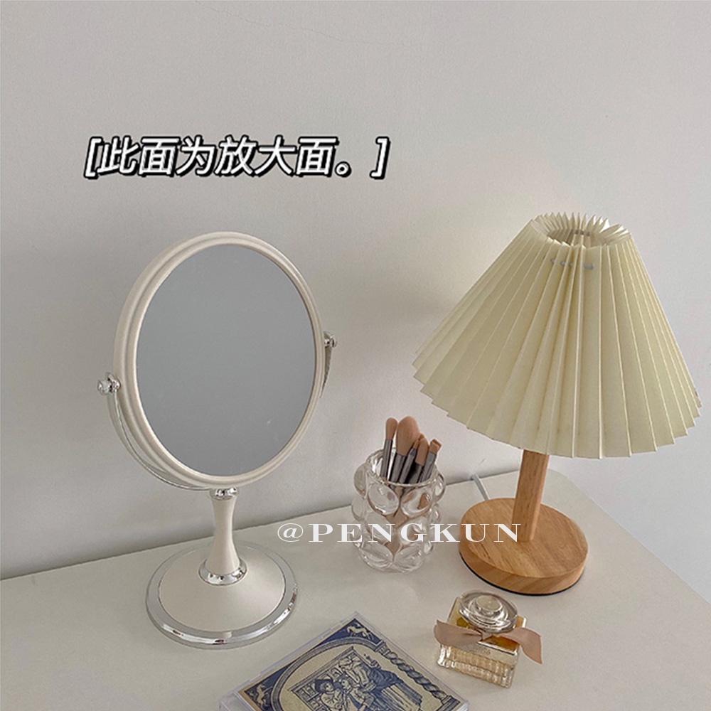 Gương Trang Điểm Hai Mặt Dạng Xoay Để Bàn Phong Cách Hàn Quốc Đơn Giản