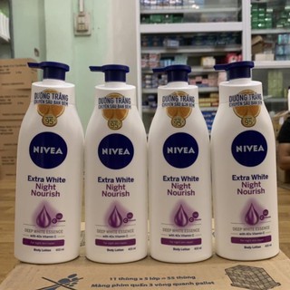 Sữa dưỡng thể trắng da nivea extra white ban đêm 400ml