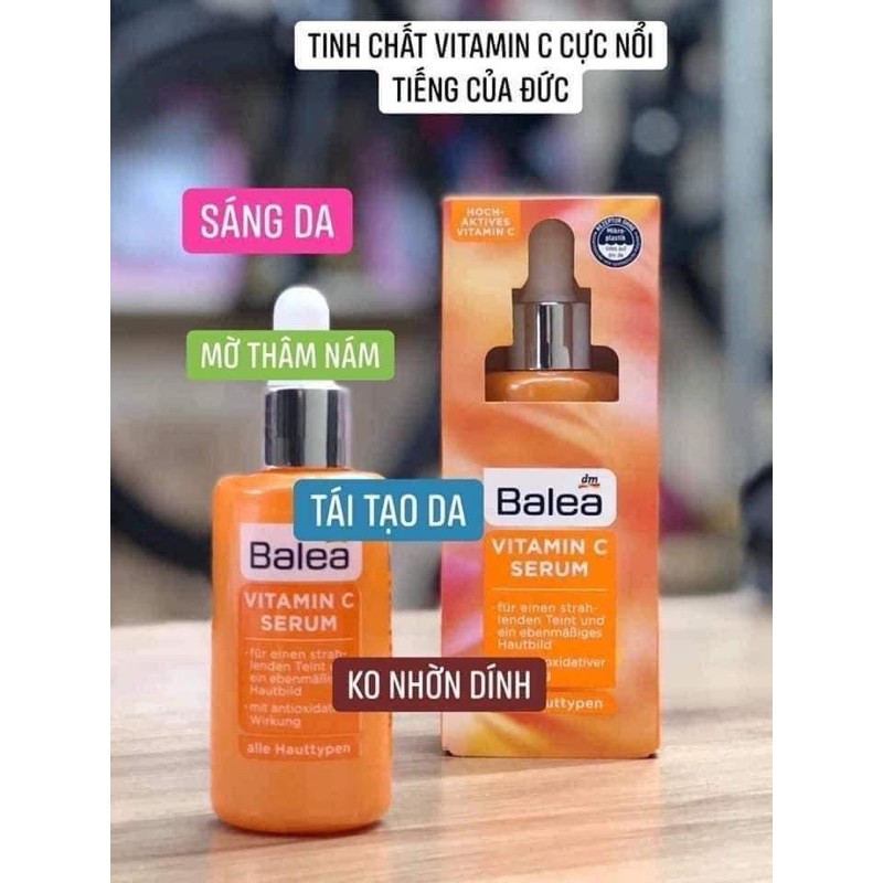 Serum và kem Vitamin C Balea Đức sáng da mờ thâm nếp nhăn ngăn ngừa lão hóa