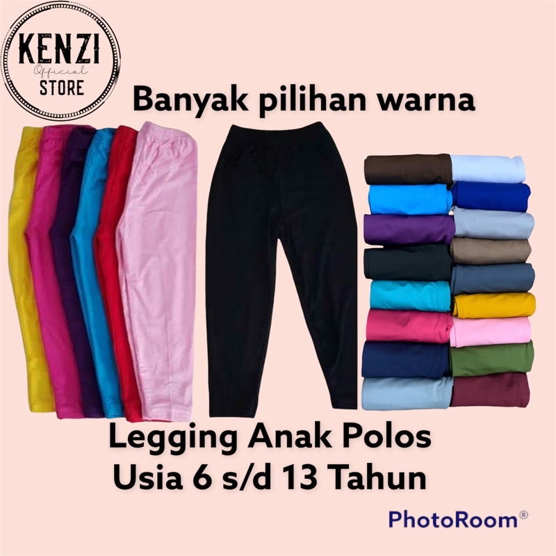 Quần Legging Dài Trơn Màu Xinh Xắn Dành Cho Bé 6-12 Tuổi