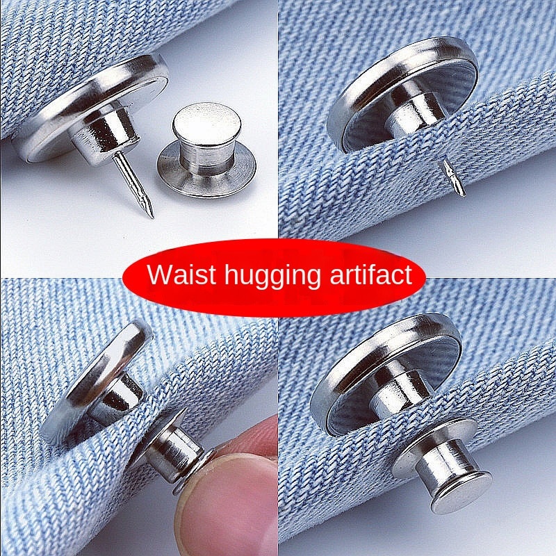 Nút thắt lưng quần jeans không cần đóng chốt có thể tháo rời tiện dụng