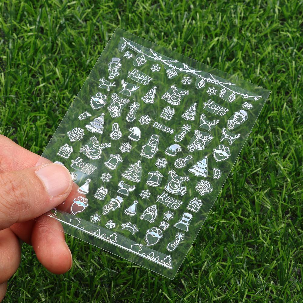 Miếng Dán Trang Trí Móng Tay Chủ Đề Giáng Sinh|Đá Đính Móng Tay Lấp Lánh