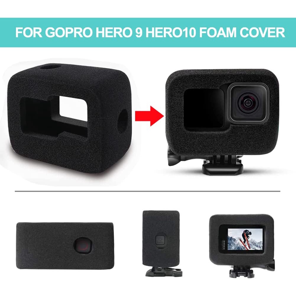 Vỏ Xốp Bọc Bảo Vệ Chống Gió Giảm Tiếng Ồn Cho Gopro Hero 9 Hero 10