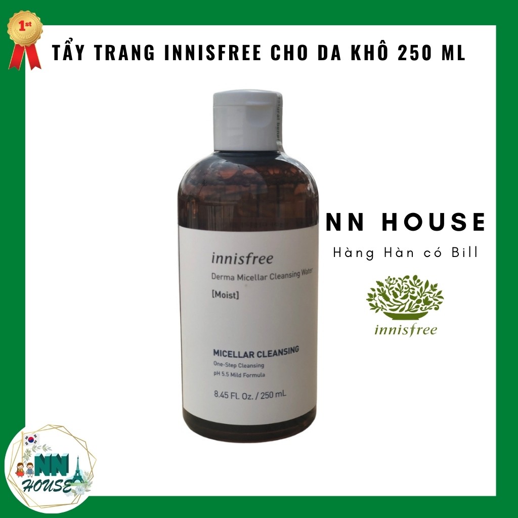 Tẩy Trang Innisfree Derma Micellar Cleansing Water 250ml – cho da khô – NN HOUSE